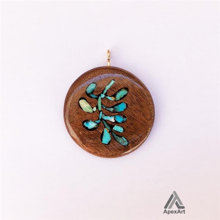 گردنبند فیروزه کوبی طرح صنوبر کد 354